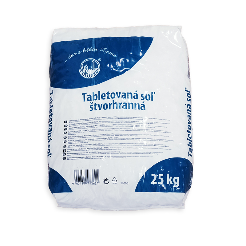 Tabletová soľ 25kg vrece, 1ks