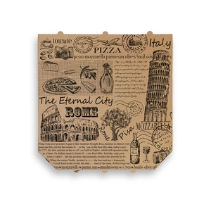 !AKCIA! Pizza krabica ROME hnedá 32 x 32 x 3 cm, 100 ks