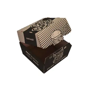 Obal na hamburger SINGLE 13x13x11 cm s potlačou Best Burger, 100ks