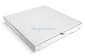 Pizza krabica biela 32,5 x 32,5 x 3 cm, 100 ks