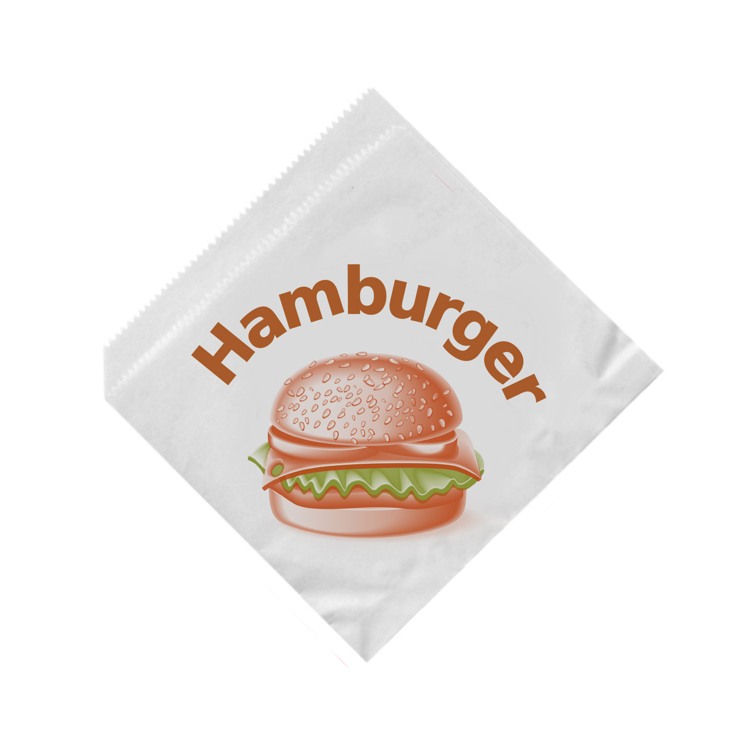 Papierové vrecko na hamburger 16 x 16 cm, 500ks