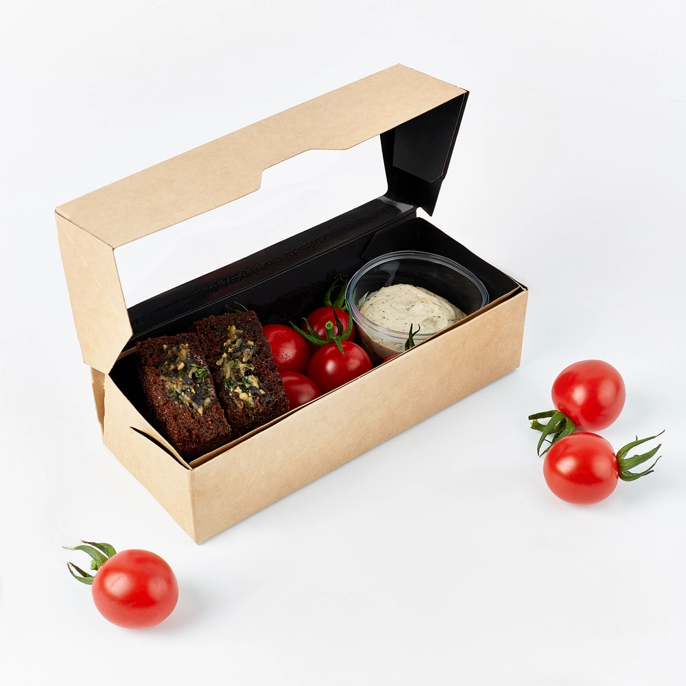 Bio misky ONE BOX 500ml kraft čierne, nepremastiteľné, 25ks